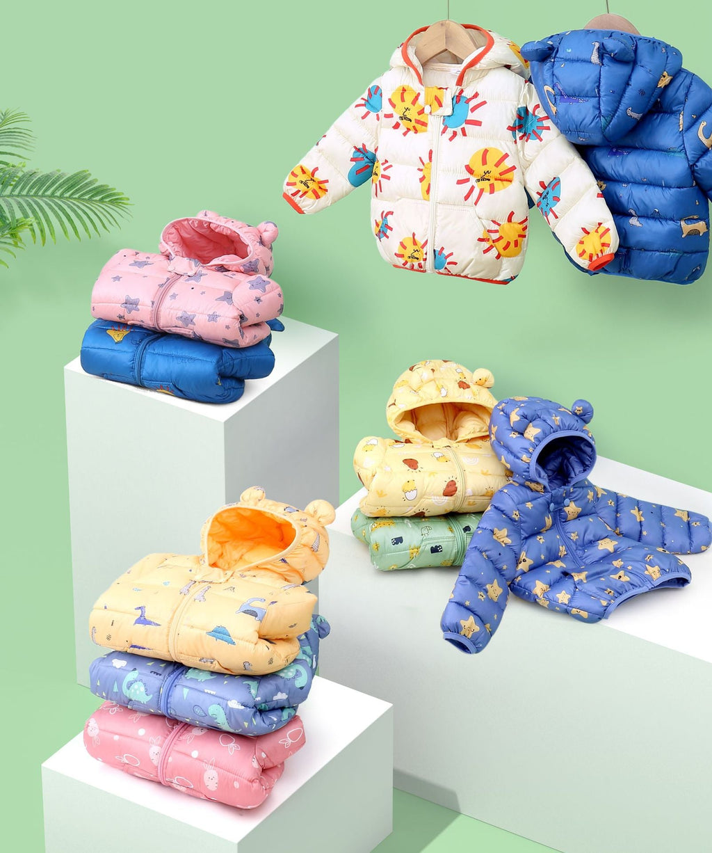 Small And Medium-sized Children's Down Padded Winter Boys And Girls Printed Cotton Coat