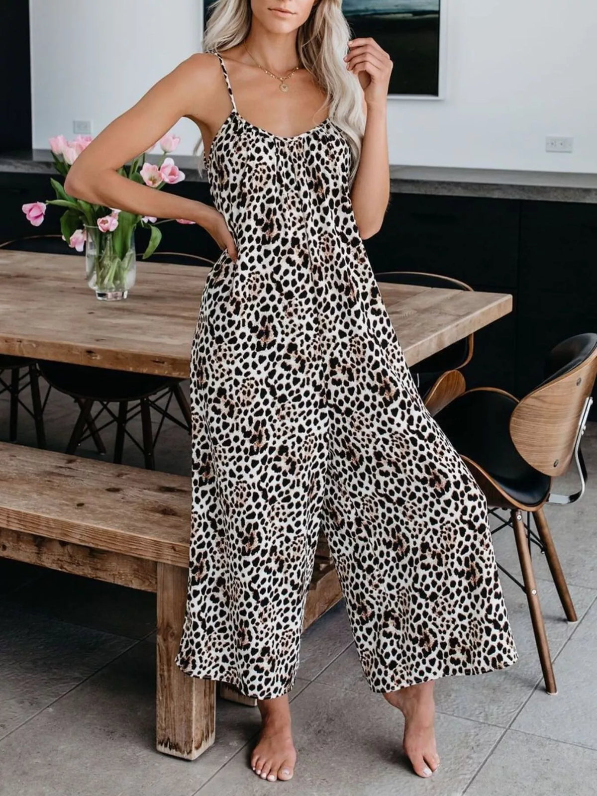Full Size Tie-Dye Wide Leg Jumpsuit Plus Size