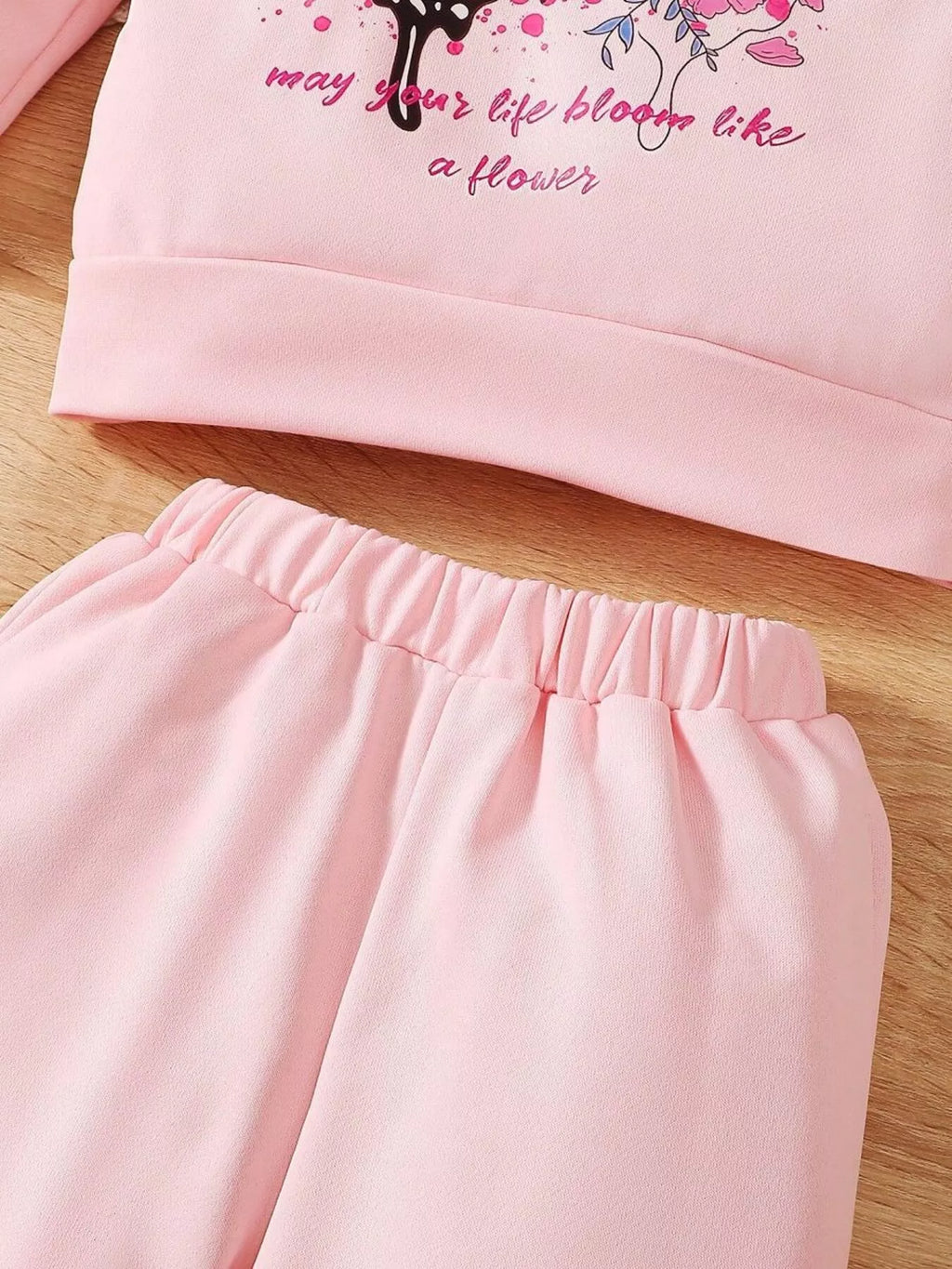 Children's Butterfly Flower Hoodie & Pants Set