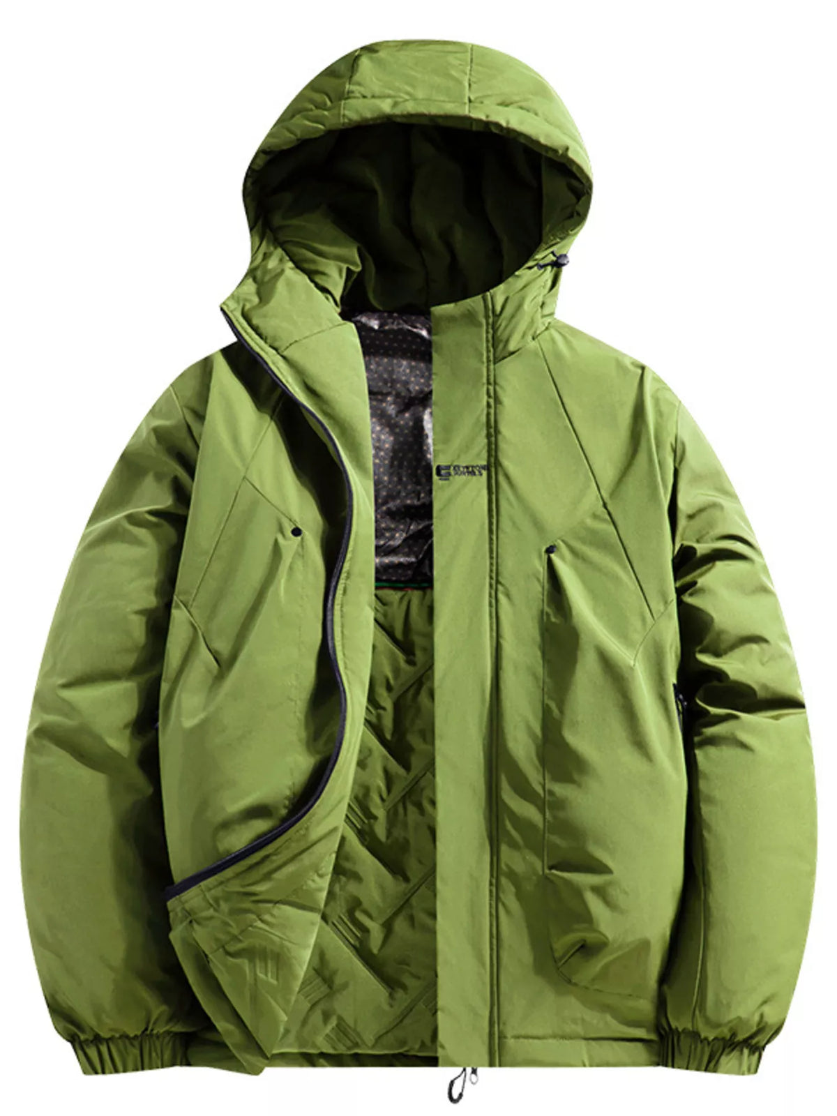 Men's Full Size Hooded Padded Winter Coat Plus Size