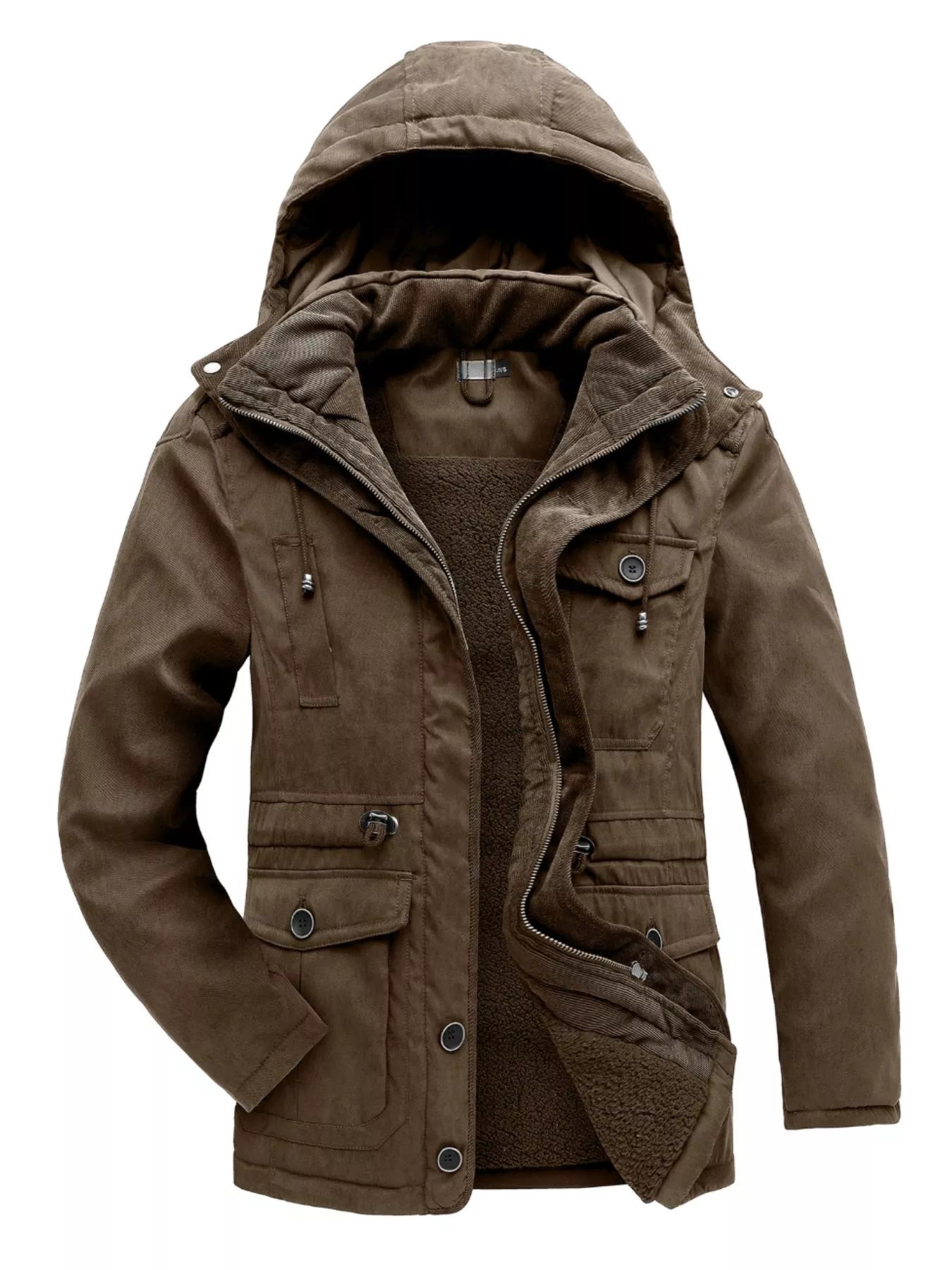 Men's Winter Hooded Zip Up Jacket