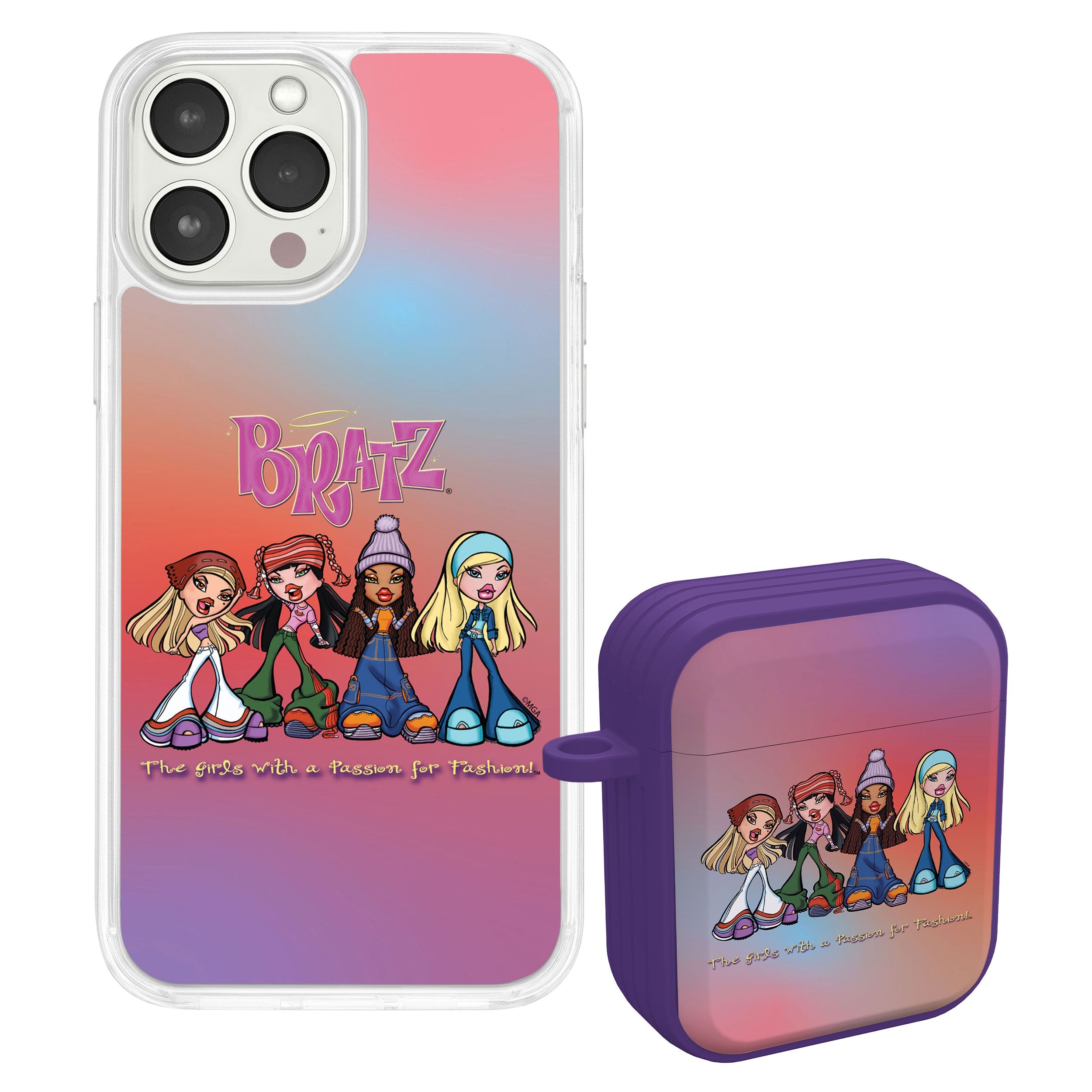 Bratz® Classic HD Apple iPhone 15 Mag-Safe Phone Case and AirPods Gen 1 & 2 Combo Package