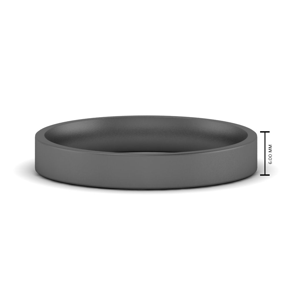 Comfort Fit Flat 4 mm Mens Wedding Band