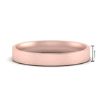 Comfort Fit Flat 4 mm Mens Wedding Band