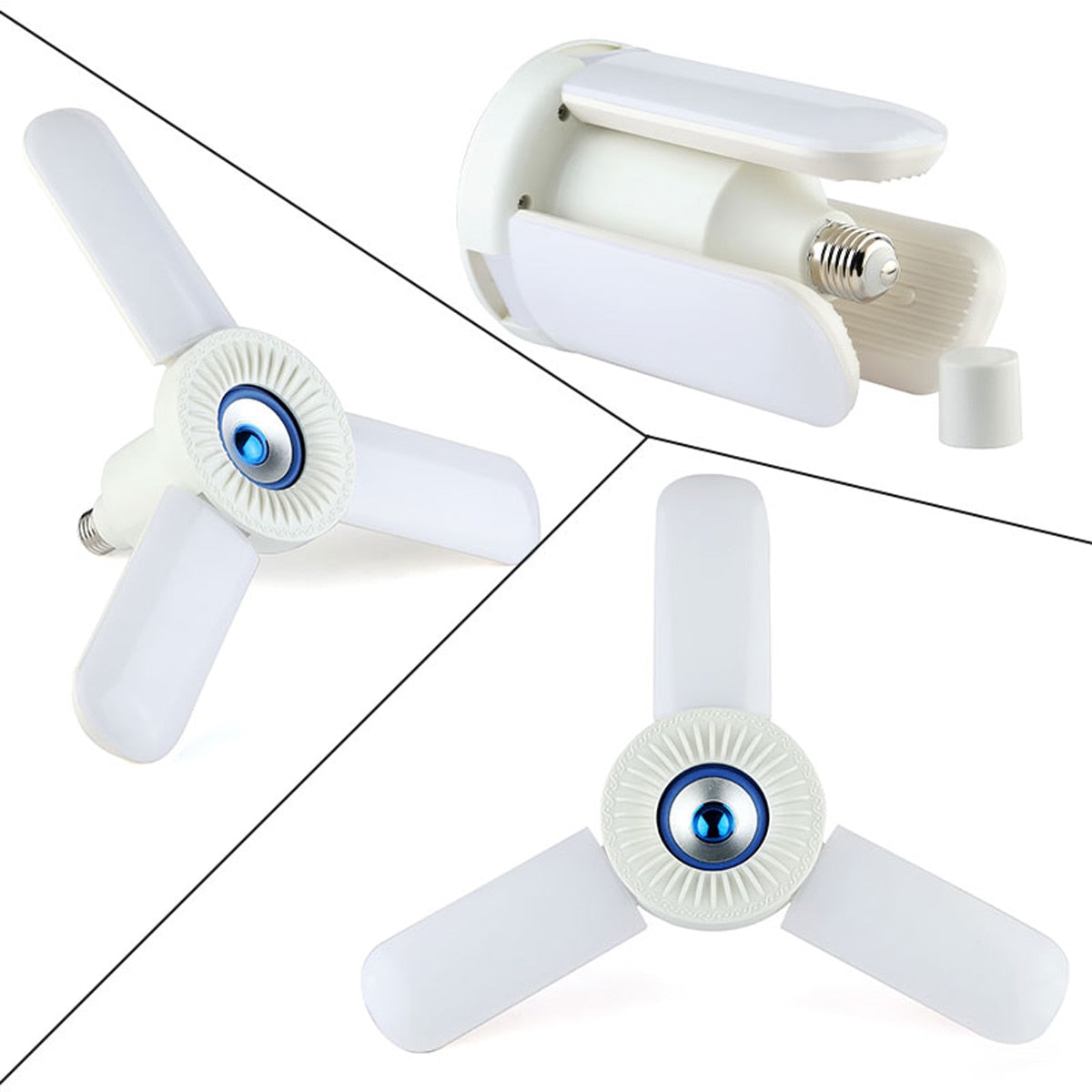 RGB three leaf folding Bluetooth music lamp