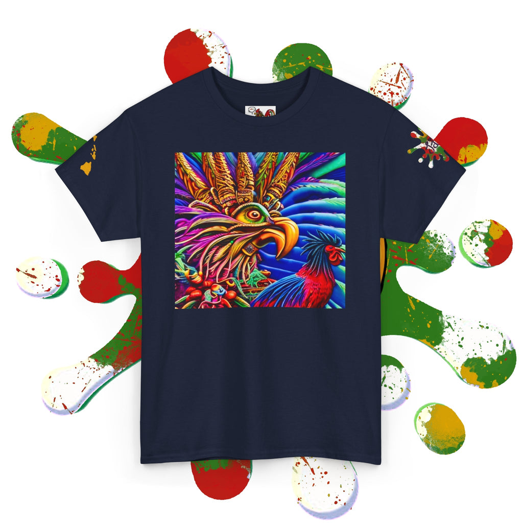Rasta Rooster Tee - Ancient Maya Edition