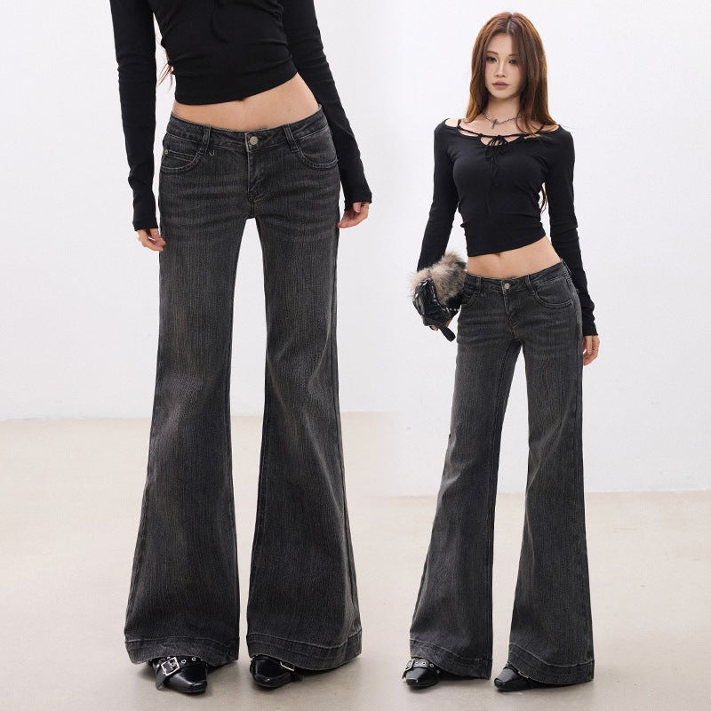 Hem-striped Low-rise Jeans For Women
