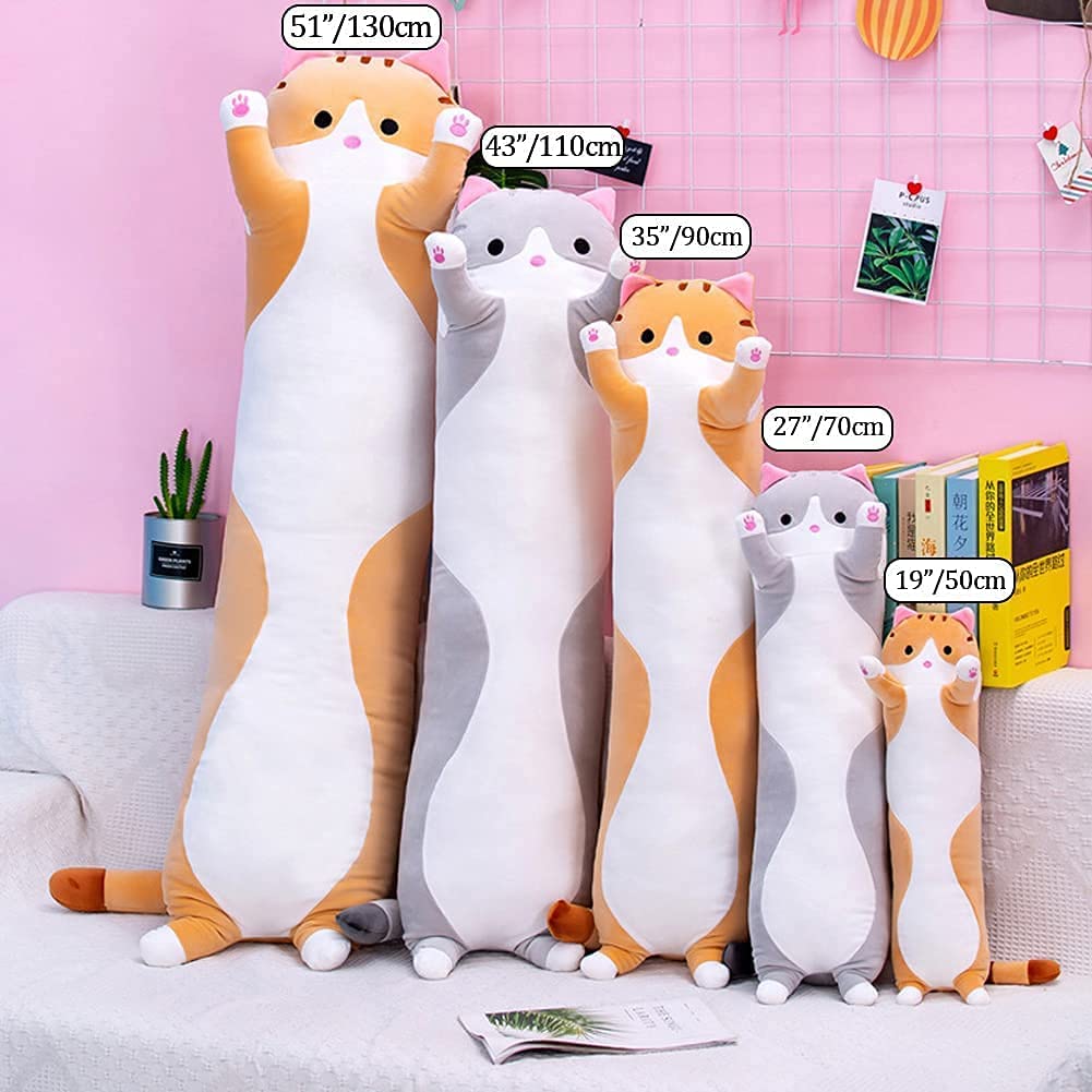 Plush Long Cat Body Pillow