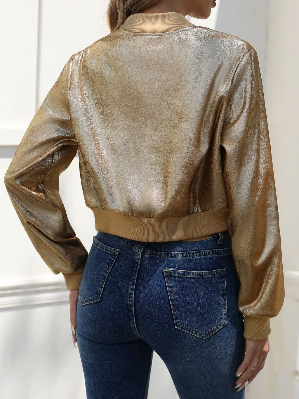 Zip Up Cropped Jacket