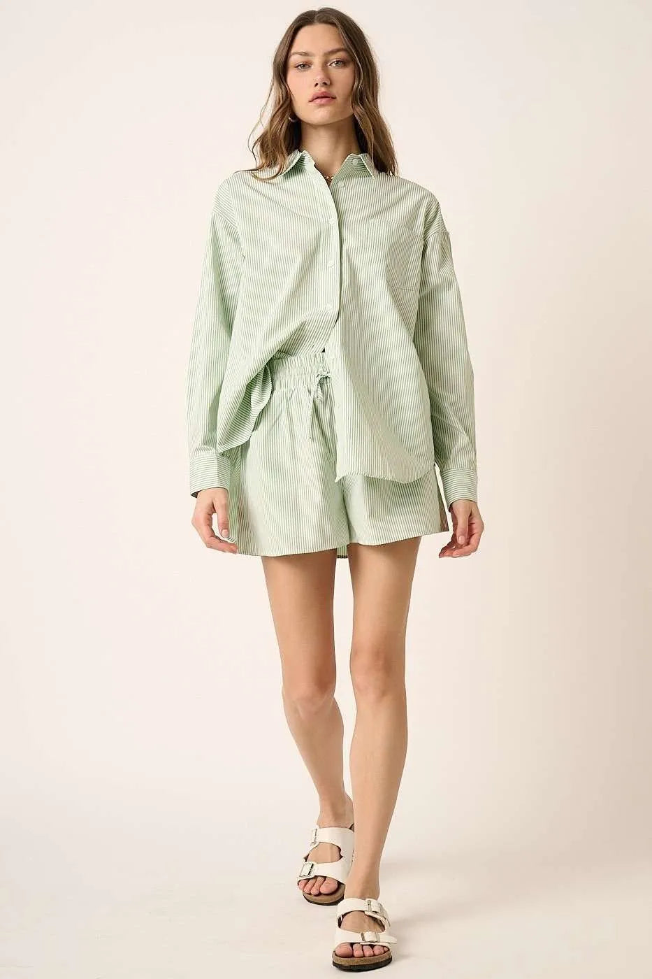 Mittoshop Striped Shirt and Shorts Set