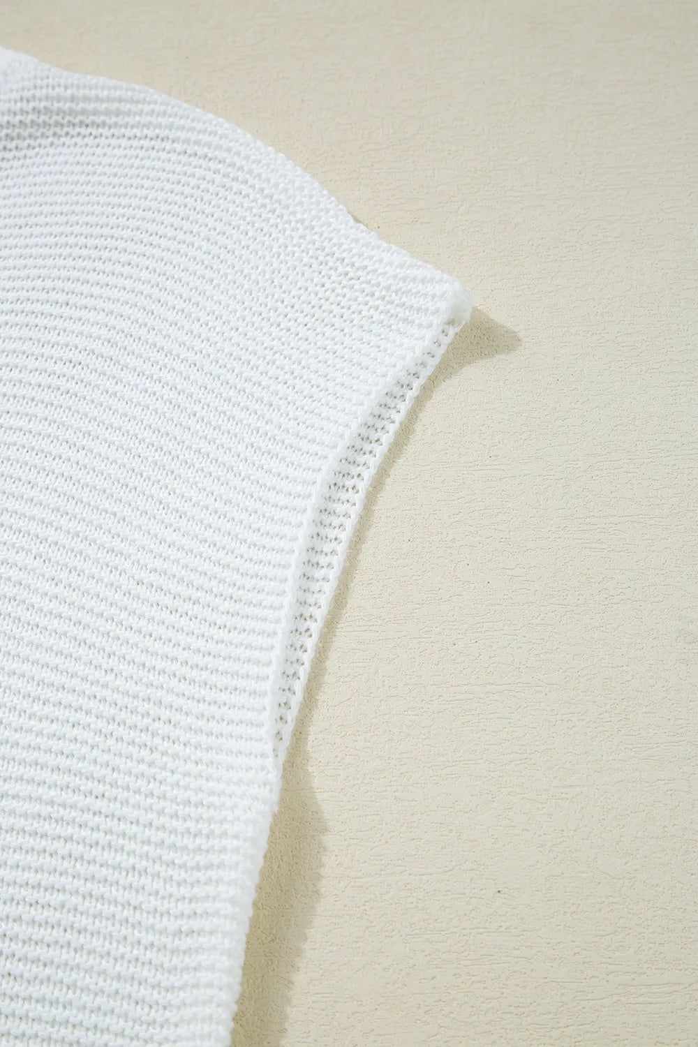 Side Slit Round Neck Knit Top