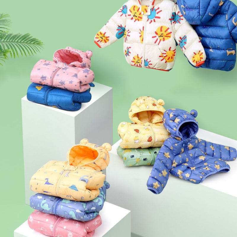 Small And Medium-sized Children's Down Padded Winter Boys And Girls Printed Cotton Coat