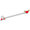 14G Red Itty Bitty Bikini Industrial Barbell 38mm