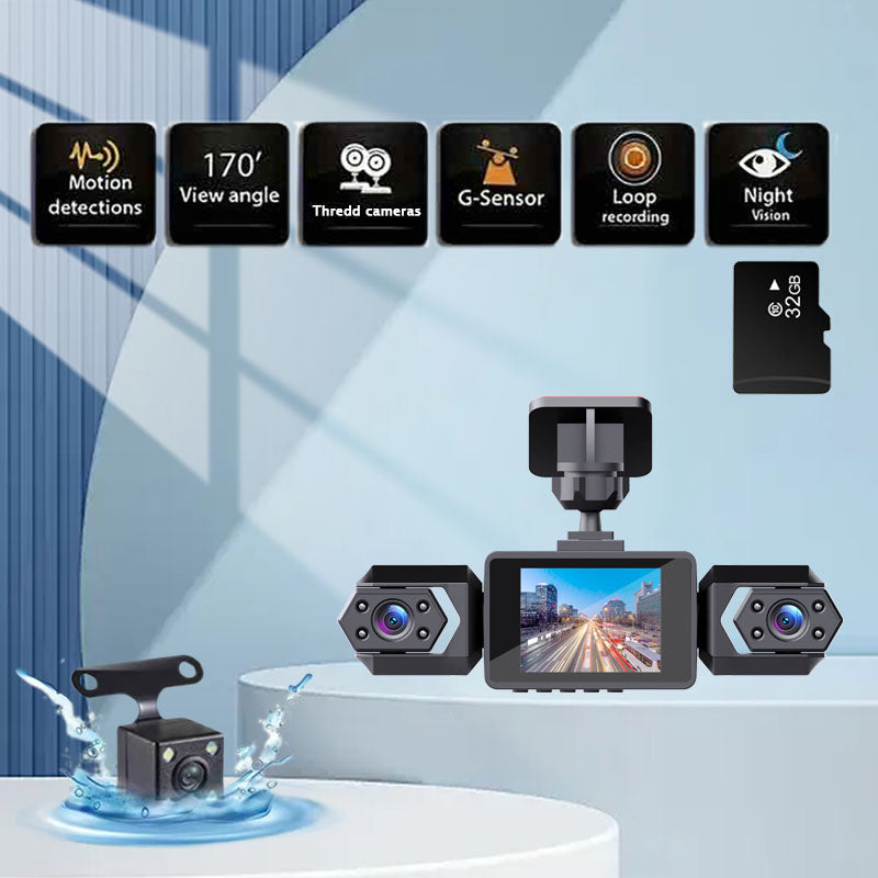 1080P High-definition Driving Recorder With Four Lenses, High-definition Night Vision, Front, Back, Left, Right Recording