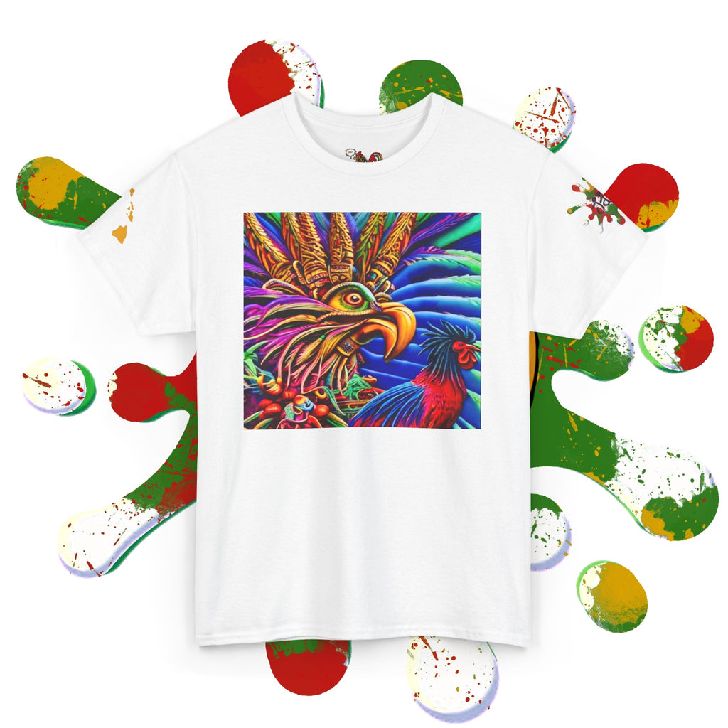 Rasta Rooster Tee - Ancient Maya Edition