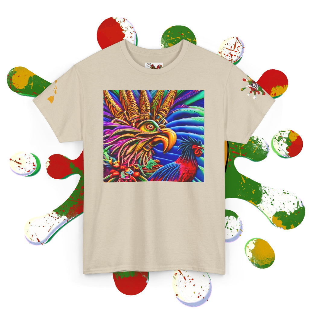 Rasta Rooster Tee - Ancient Maya Edition