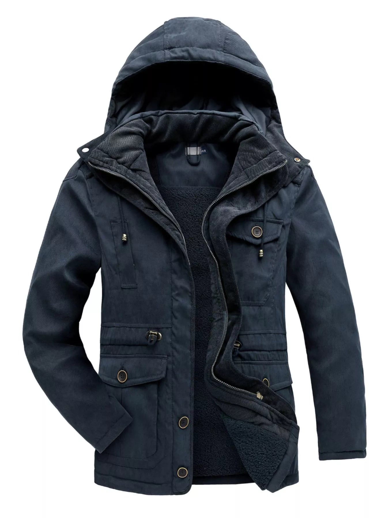 Men's Winter Hooded Zip Up Jacket