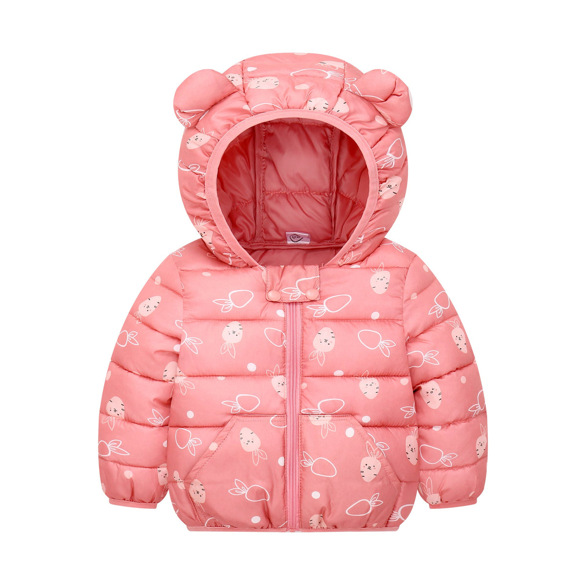 Small And Medium-sized Children's Down Padded Winter Boys And Girls Printed Cotton Coat