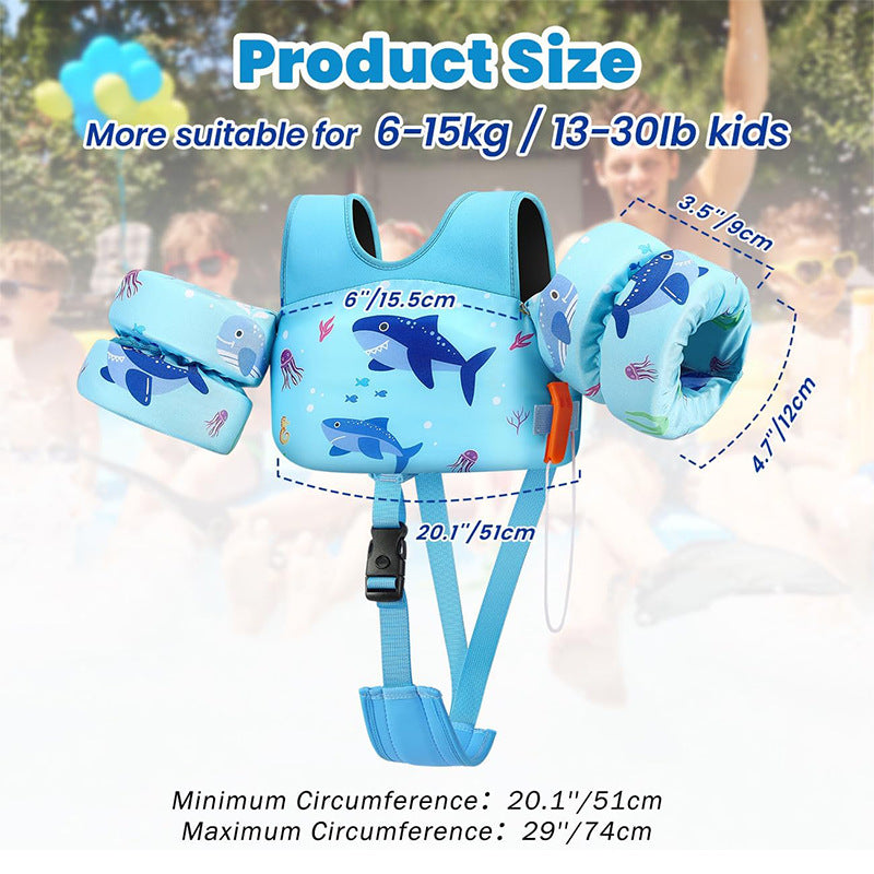 Baby Swimming Buoyancy Vest Auxiliary Training Gear Childrens Buoyancy Arm Floats Flotation Suit Life Jacket
