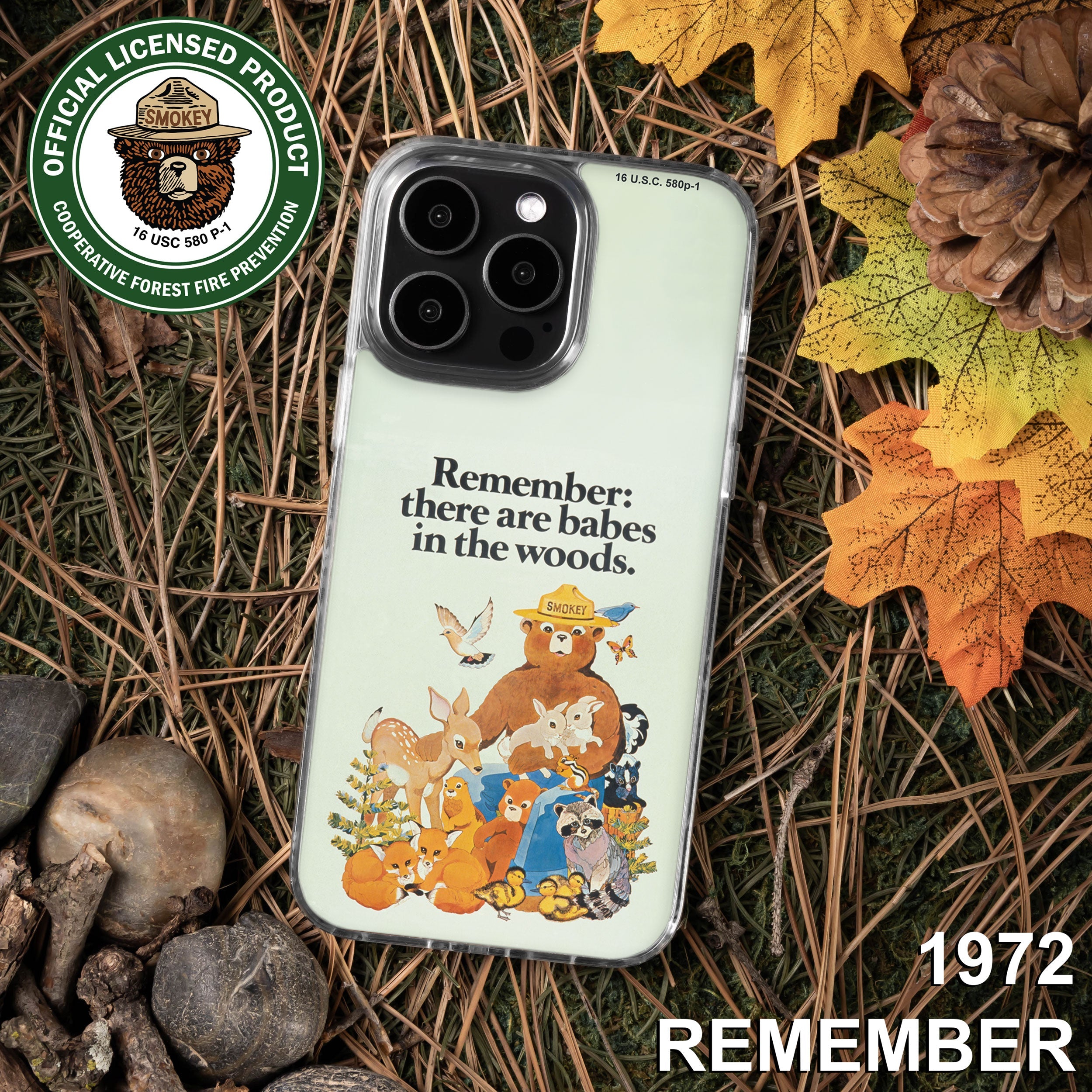 Smokey Bear Classic HD Apple iPhone 15 Series Mag-Safe Phone Case
