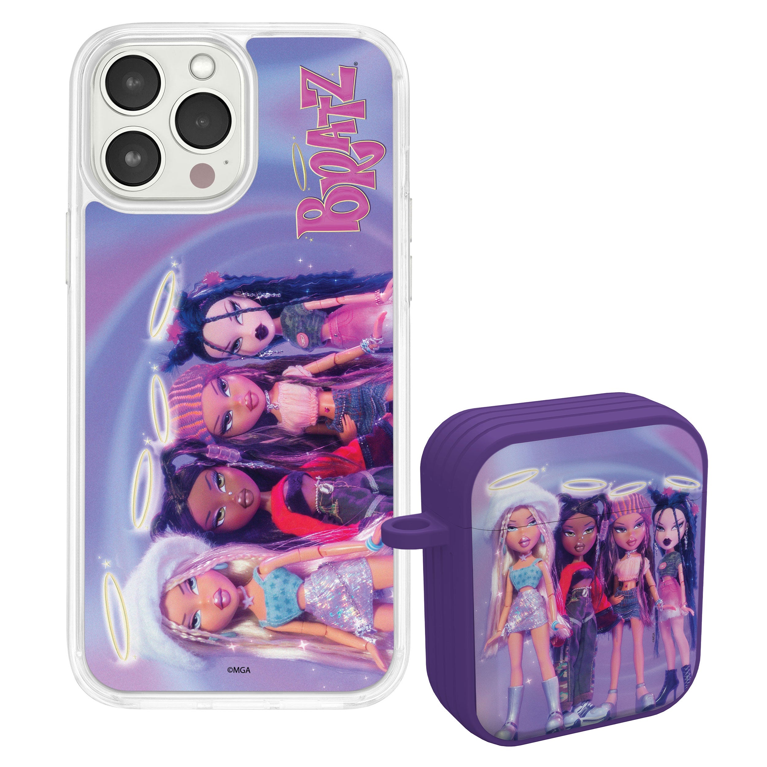 Bratz® Classic HD Apple iPhone 15 Mag-Safe Phone Case and AirPods Gen 1 & 2 Combo Package
