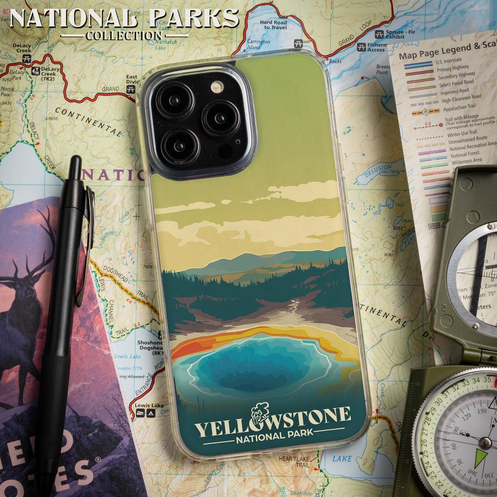 National Parks Yellowstone HD Apple iPhone 15 Series Mag-Safe Phone Case