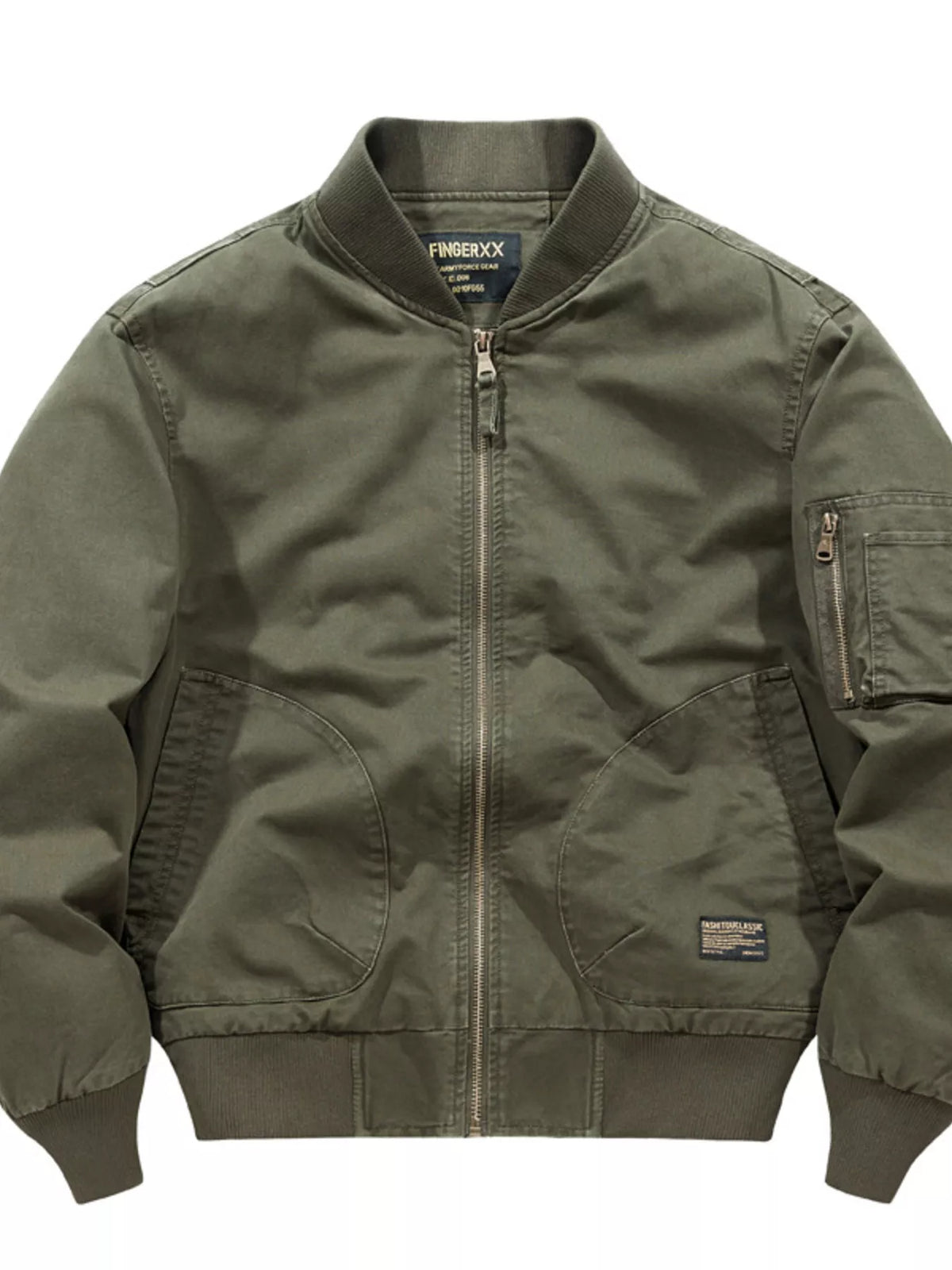 Men's Plus Size Classic Zip Up Bomber Jacket