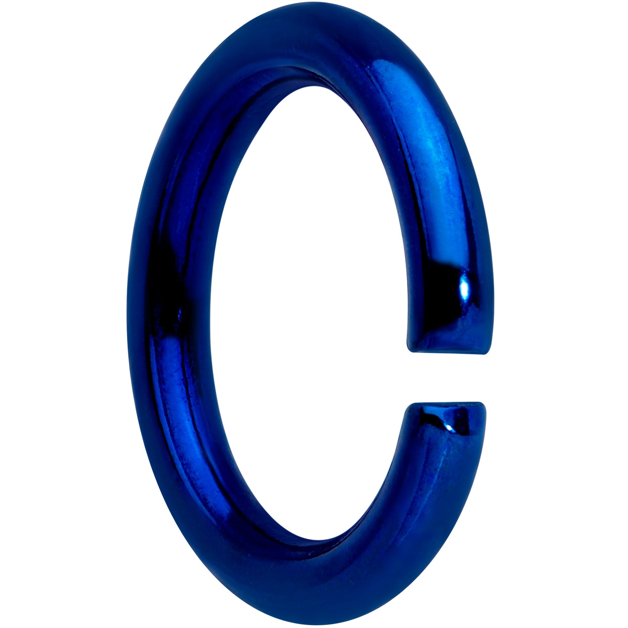 14G 5/16 Blue Anodized Seamless Cartilage Ring Set of 12