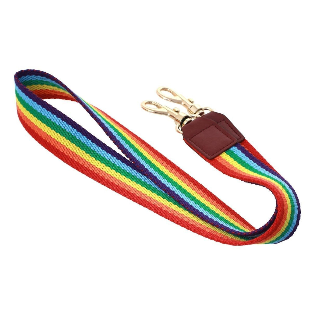 Canvas Bag Strap with Rainbow Stripe – Trendy Fashion Accessory
