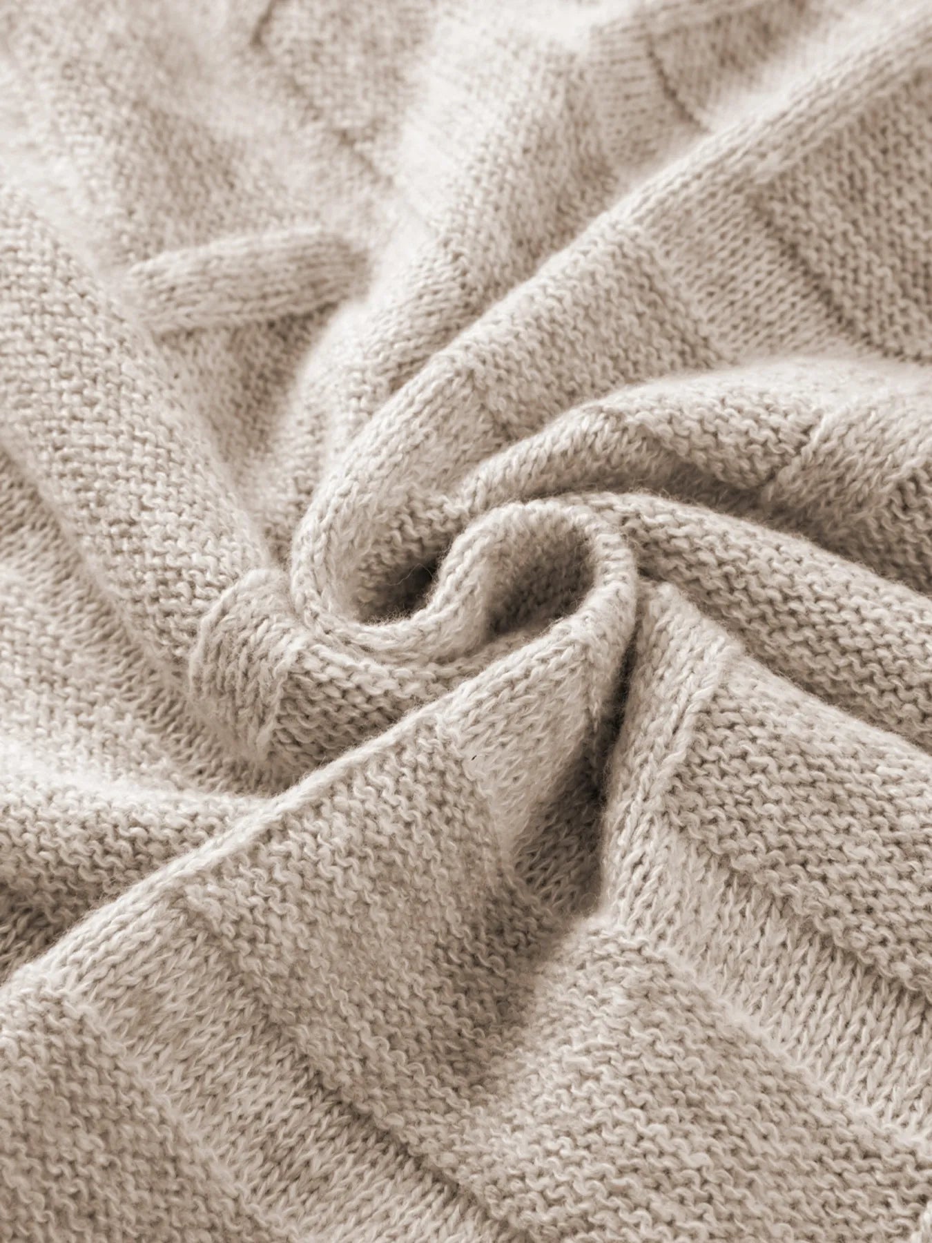 Textured Knit Open Front Cardigan with Pockets