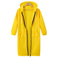 Women's Hooded Fleece Zip-Up Long Jacket – Thick Warm Coat