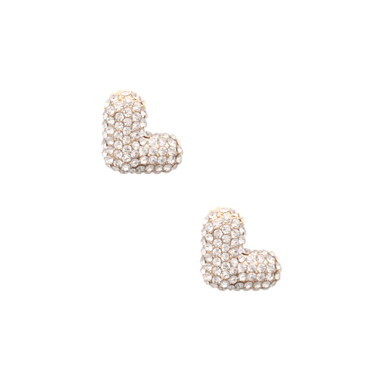 Rhinestone Stud Earrings L Initial Trendy Fashion Jewelry