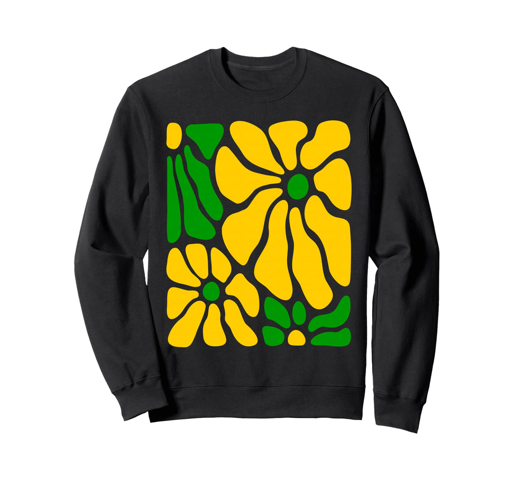 Jamaican Floral Boho Jamaica Flag Sweatshirt - Novelty Apparel Unisex