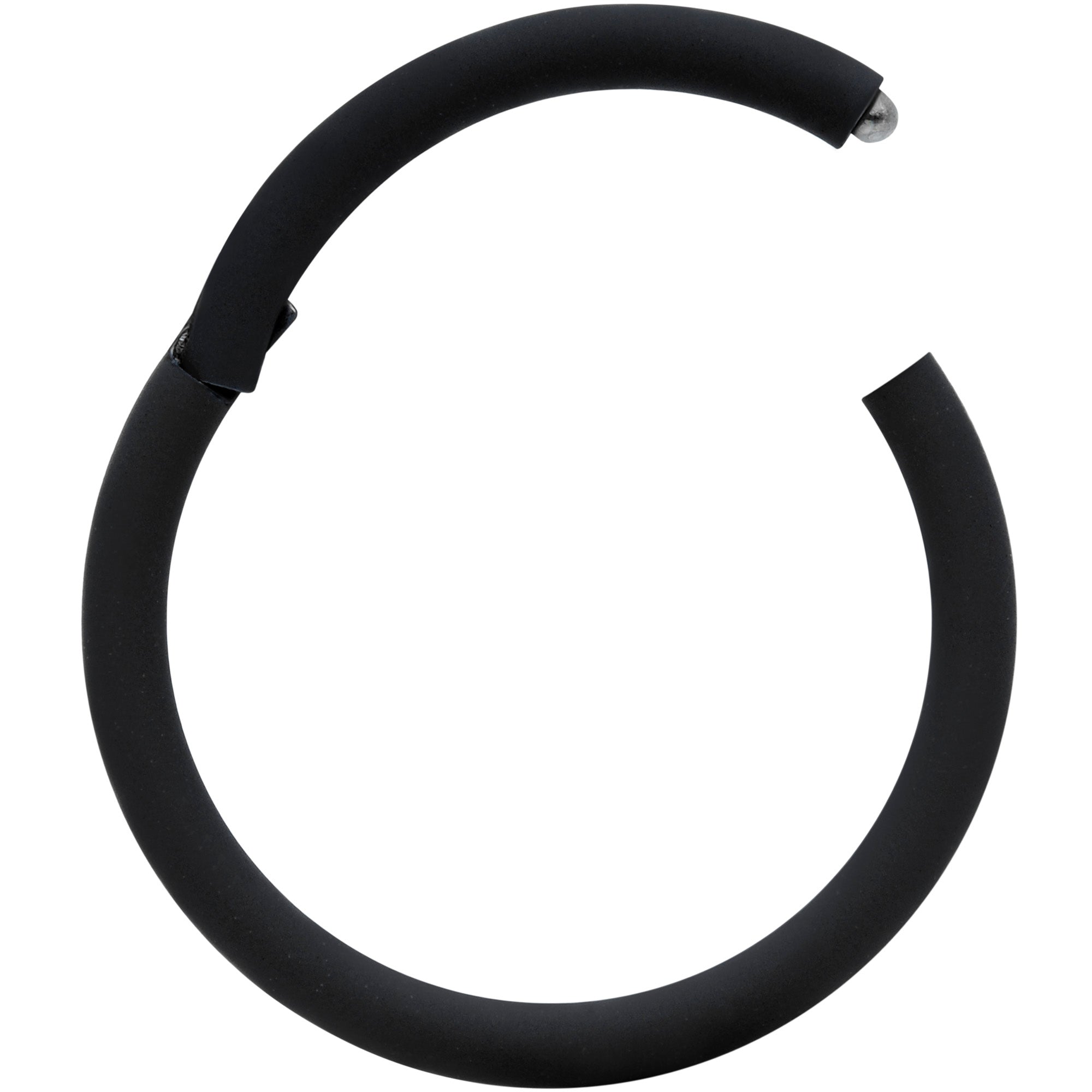 18G 3/8 Black Matte Cartilage Hinged Segment Ring