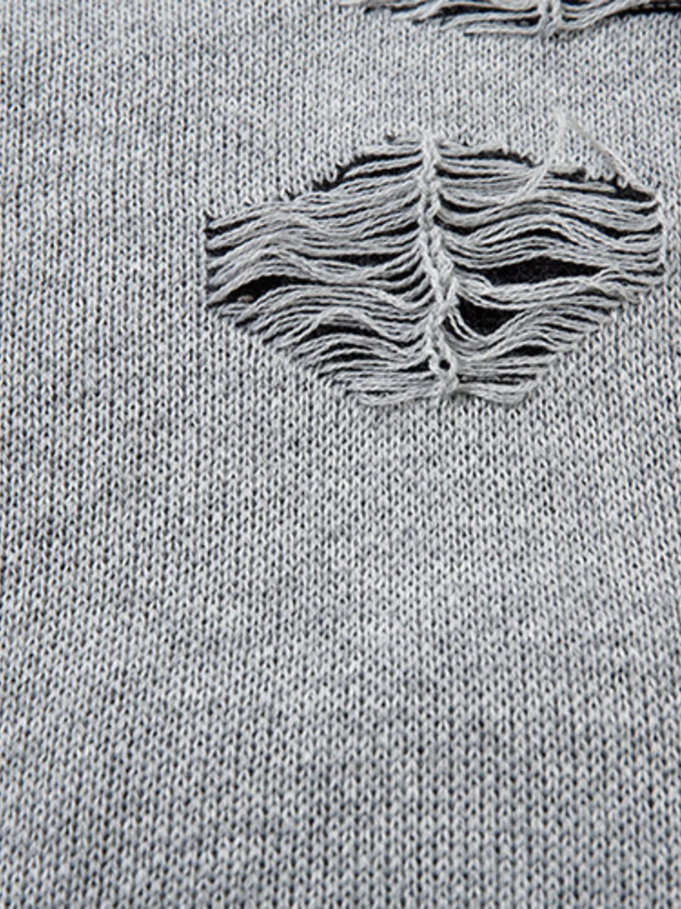 Men's Distressed Chain Detail Oversized Sweater