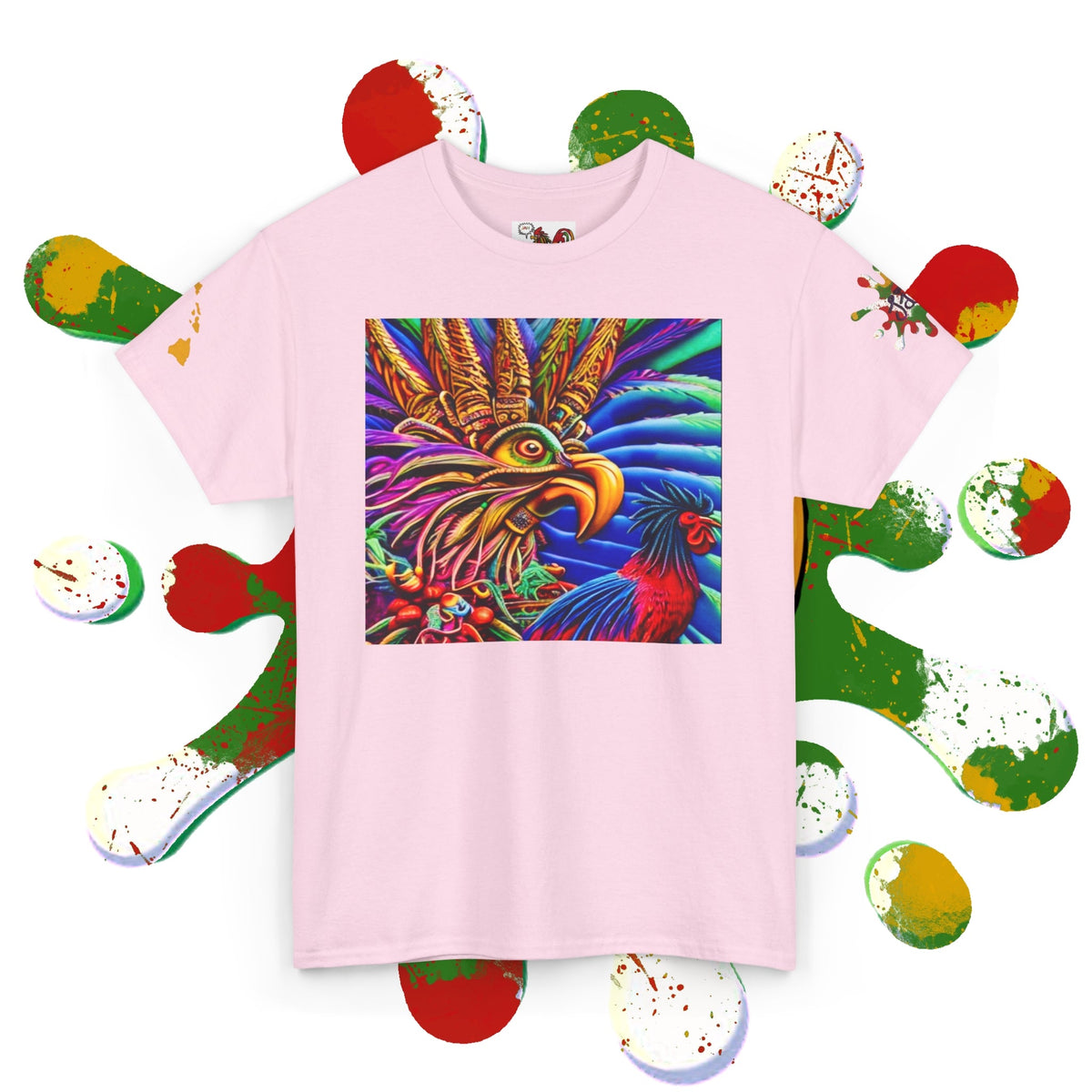 Rasta Rooster Tee - Ancient Maya Edition