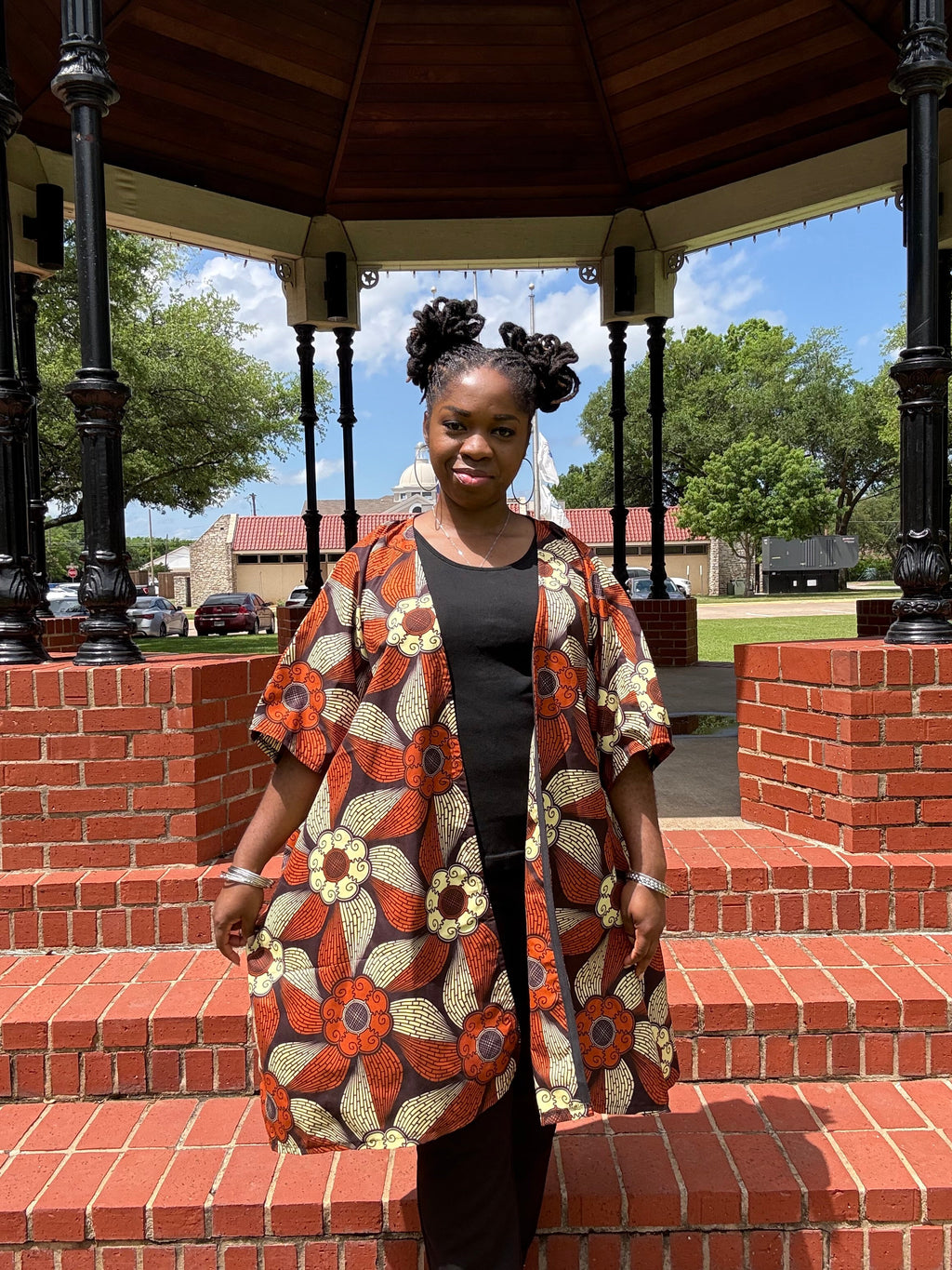 Bold African Print Custom Kimono Duster - Summer Outerwear/ Robe for Women
