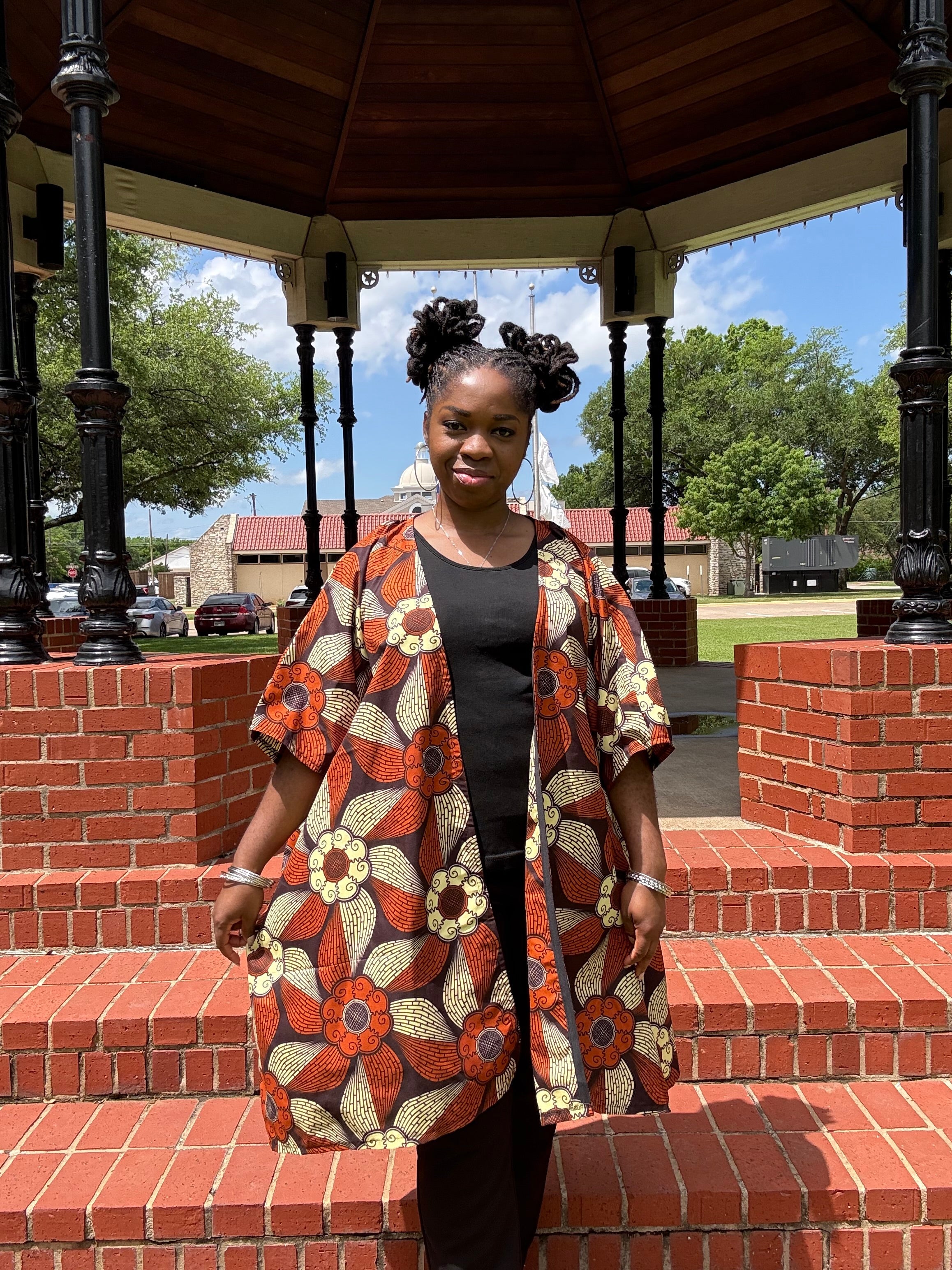 Bold African Print Custom Kimono Duster - Summer Outerwear/ Robe for Women