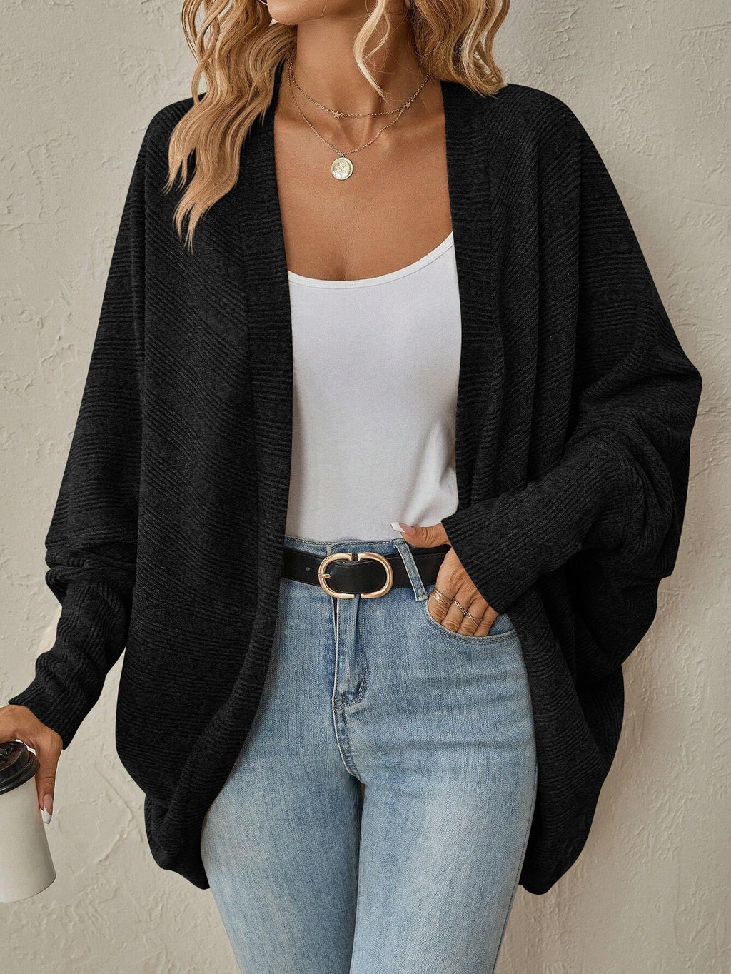 European And American Fashion Autumn And Winter New Knitted Cardigan Aliexpress Pure Color Cardigan Mid-Length Knitted Knitwear