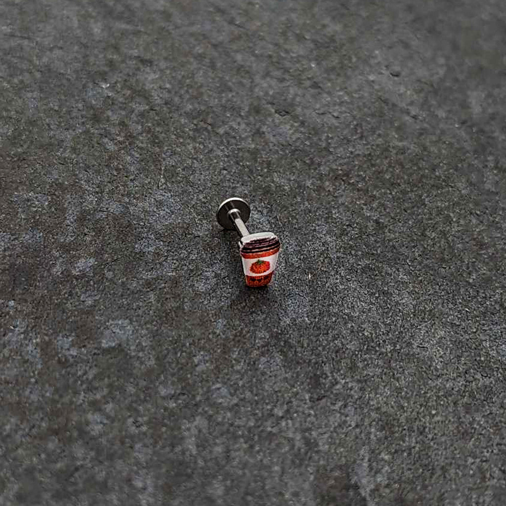 16G 5/16 Sweet Pumpkin Latte Autumn Labret Monroe Tragus