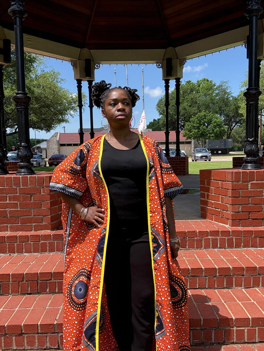 Bold African Print Custom Kimono Duster - Summer Outerwear/ Robe for Women