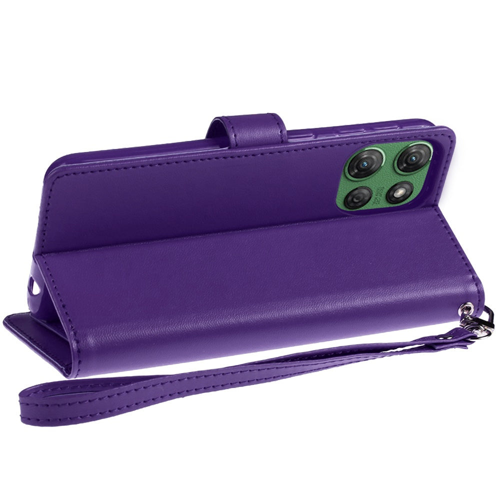 Moto G Power 5G 2025 PU Leather Wallet Case with Card Holder