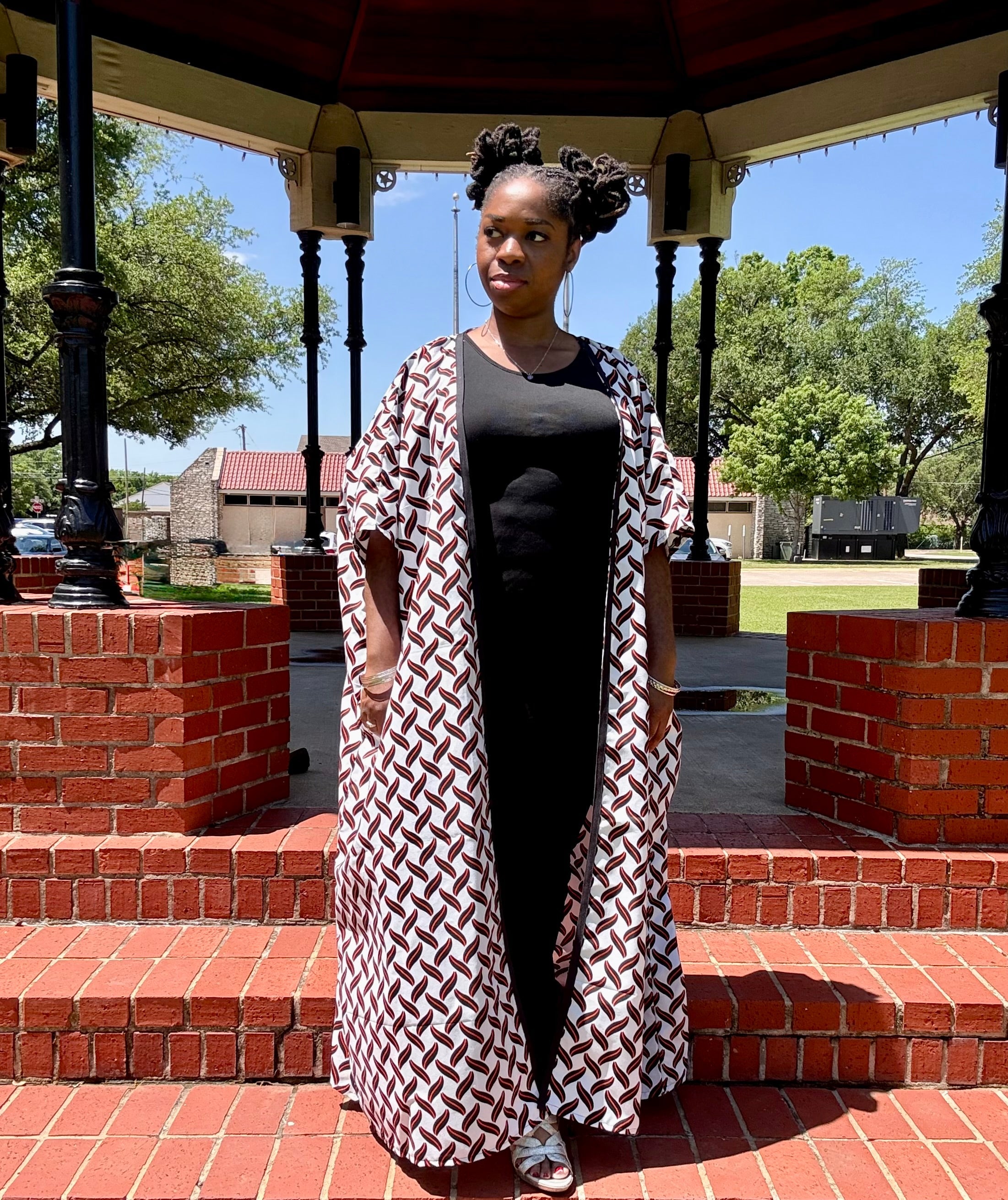 Bold African Print Custom Kimono Duster - Summer Outerwear/ Robe for Women