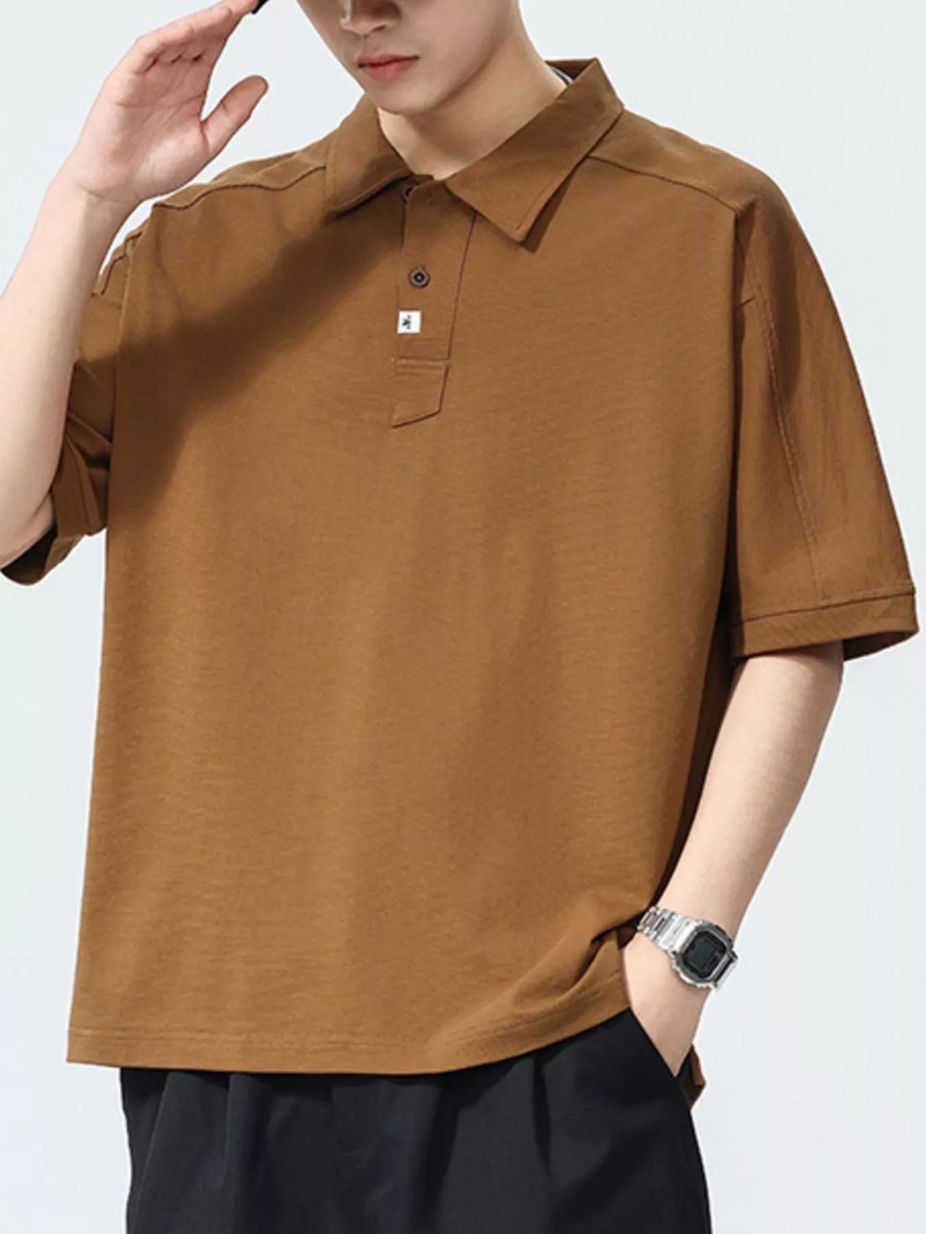 Men's Plus Size Casual Half Sleeve Loose Fit Polo