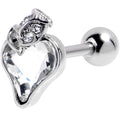 16G 1/4 Clear Gem Strawberry Love Cartilage Tragus Earring