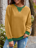 Women's Contrast Long Sleeve Sweatshirt