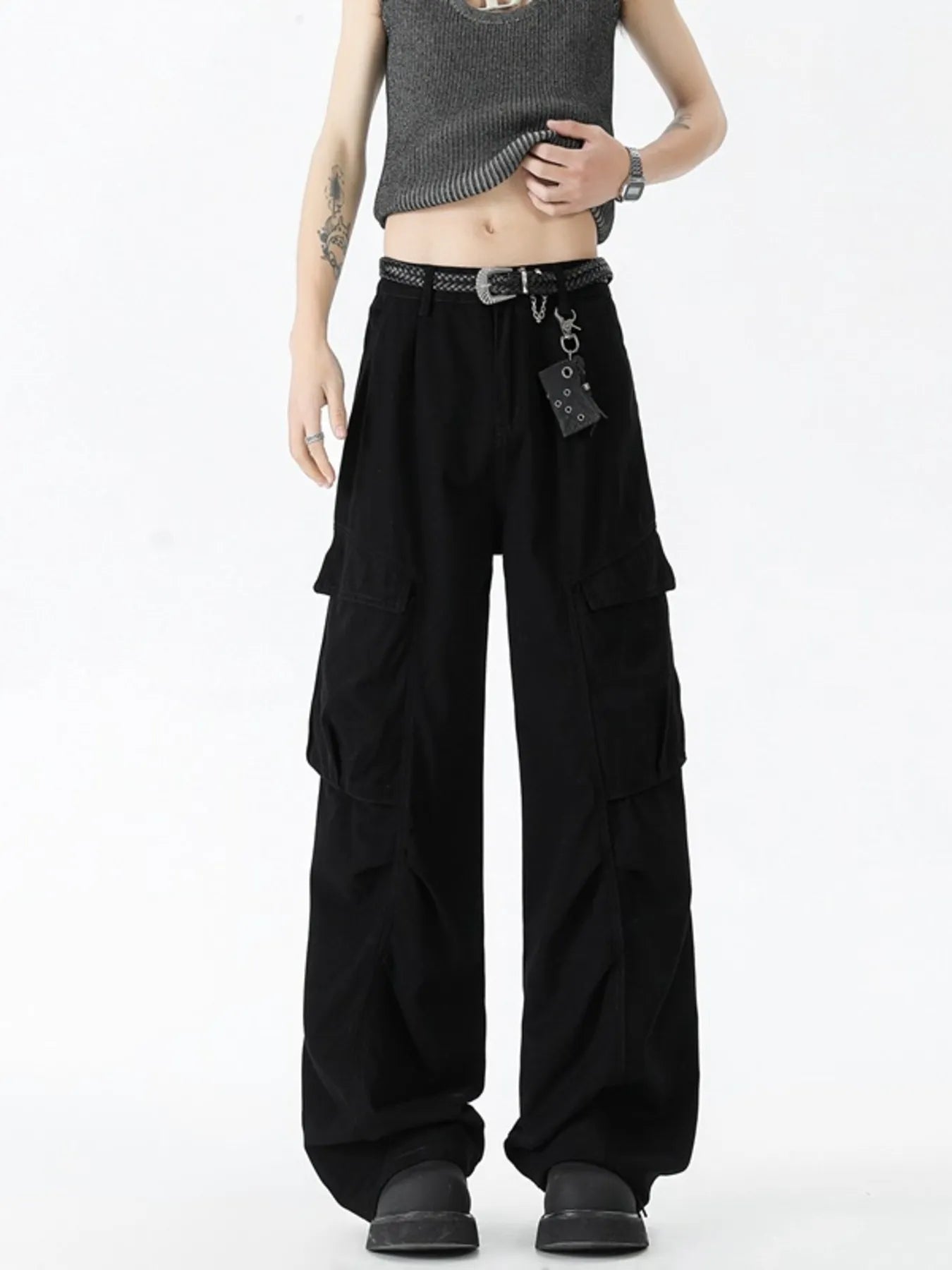 Men's Vintage Washed Cargo Jeans