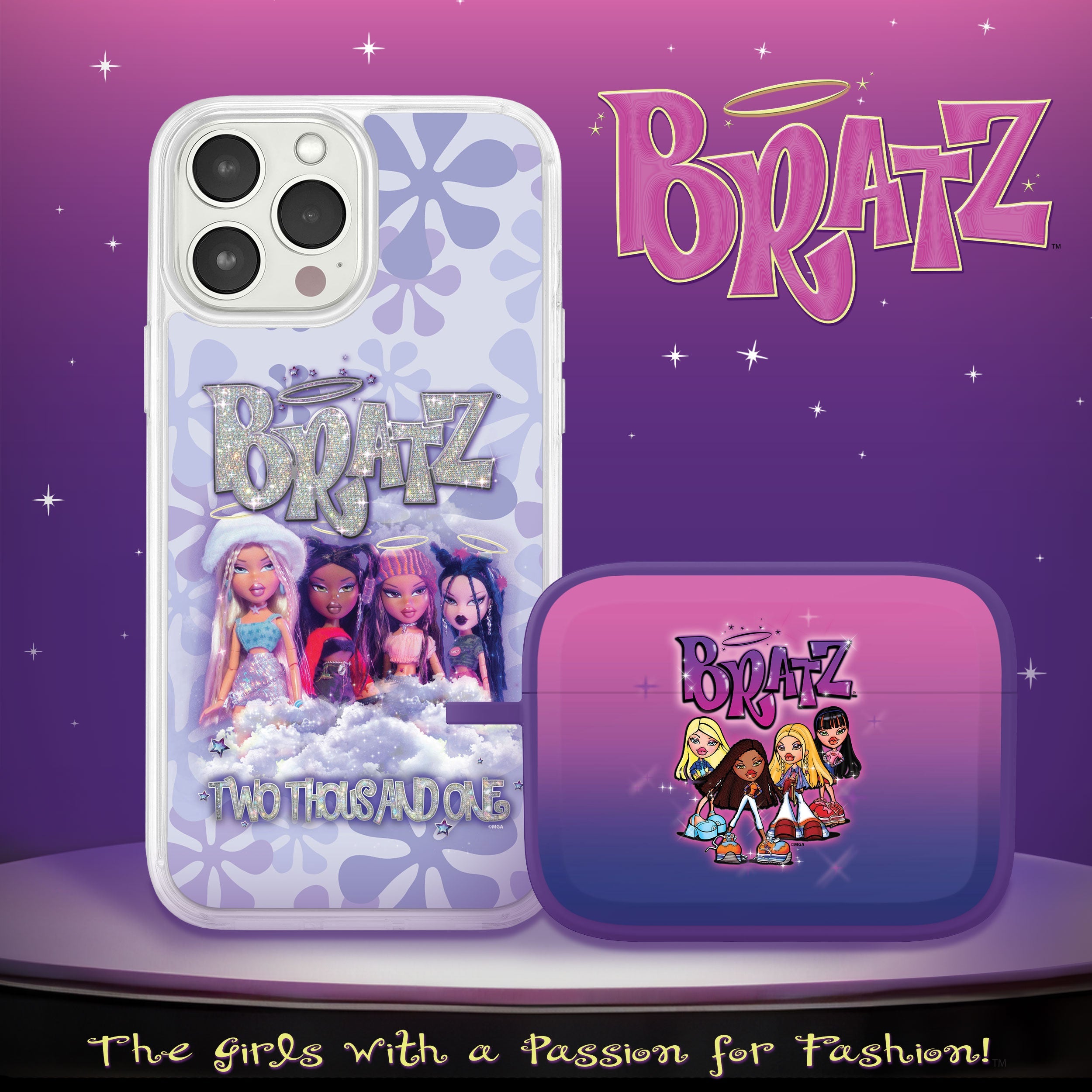 Bratz® Classic HD Apple iPhone 14 Mag-Safe Phone Case and AirPods AirPods Pro Combo Package