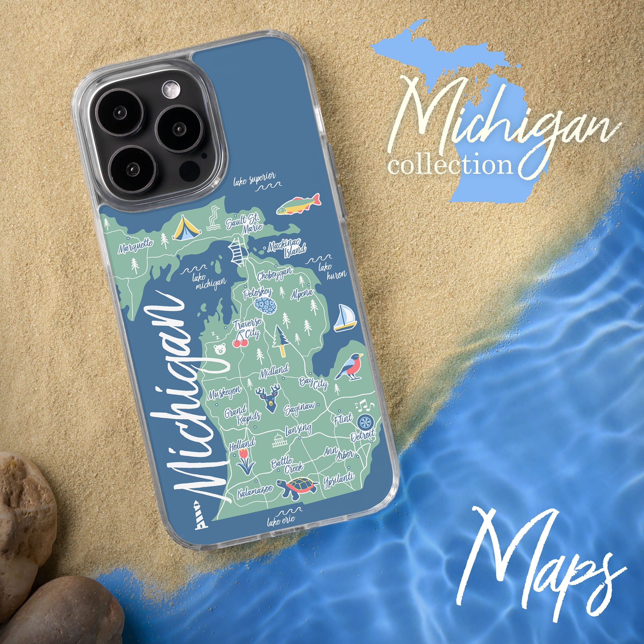 Michigan HD Apple iPhone 14 Series Mag-Safe Phone Case
