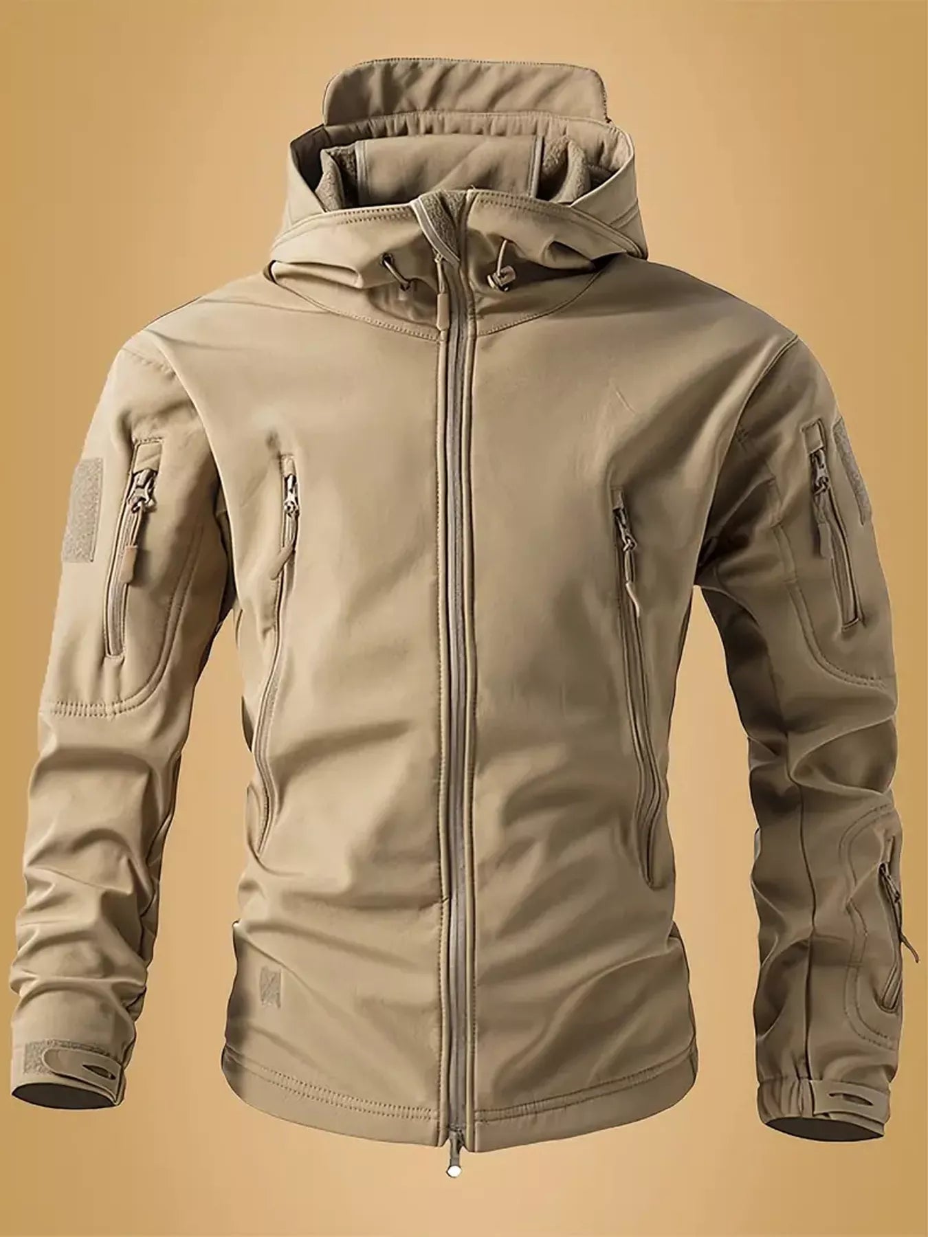 Men's Zip Up Long Sleeve Hooded Jacket